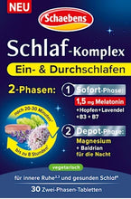 Lade das Bild in den Galerie-Viewer, Schaebens Melatonin Schlaf-Komplex 2-Phasen Tabletten Inhalt 30 Stk. (33,75g) Gesundheit & Schönheit schaebens-shop