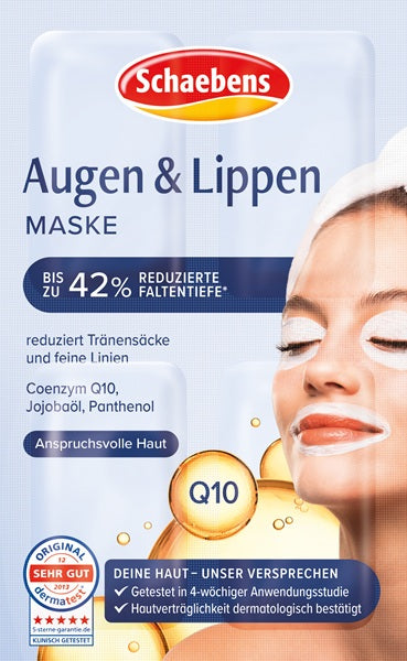 Schaebens Augen & Lippen Maske Inhalt 4 x 1,5 ml, intensiv gegen Falten