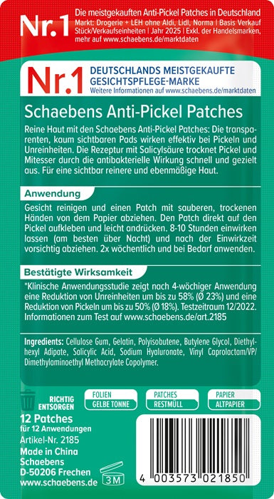 Schaebens Sonderedition Reine Haut Anti Pickel Patches 12 Stk.