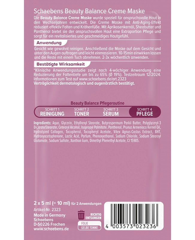 Schaebens Beauty Balance Creme Maske, Pflege in den Wechseljahren Gesundheit & Schönheit schaebens-shop