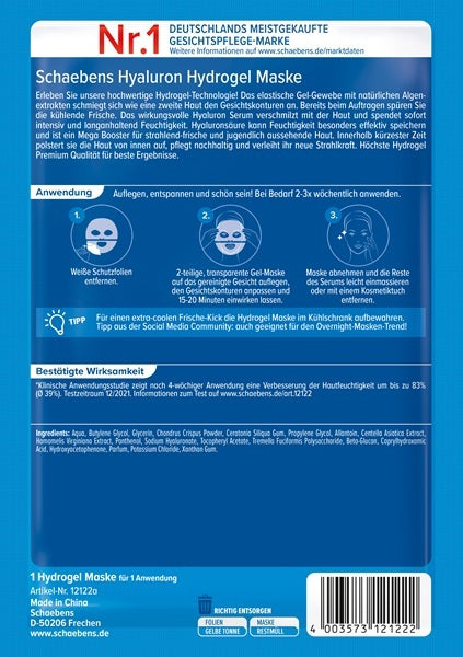 Schaebens Hyaluron HYDROGEL Maske