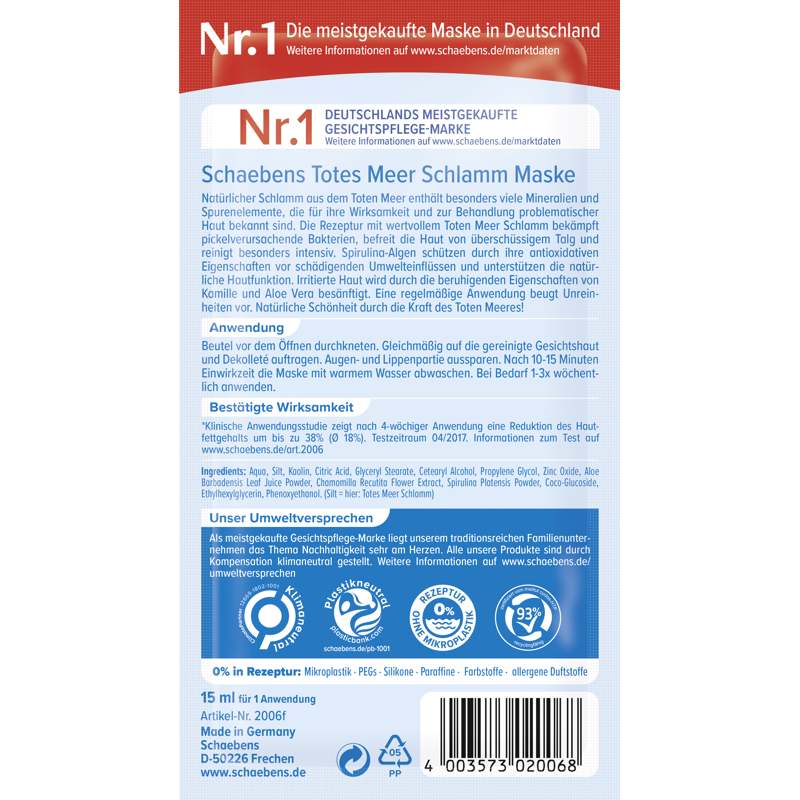 Schaebens Totes Meer Maske 15ml Gesundheit & Schönheit schaebens-shop