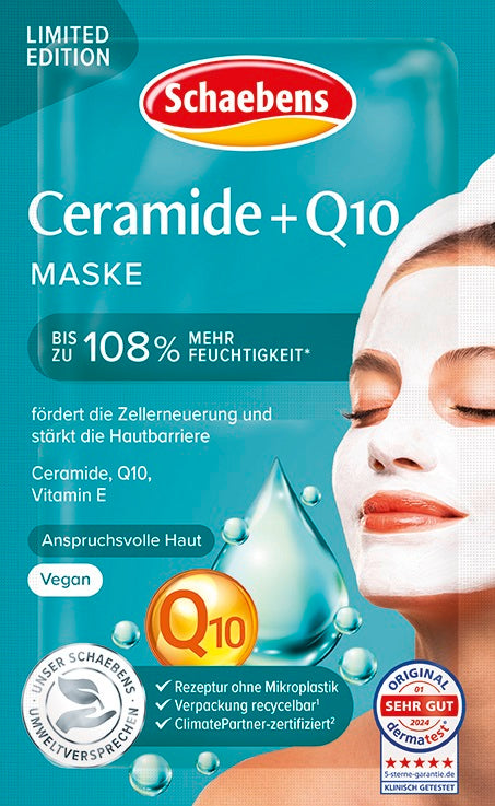Schaebens Ceramide+Q10 Maske, spendet intensiv Feuchtigkeit, 2x5 ml Gesundheit & Schönheit schaebens-shop