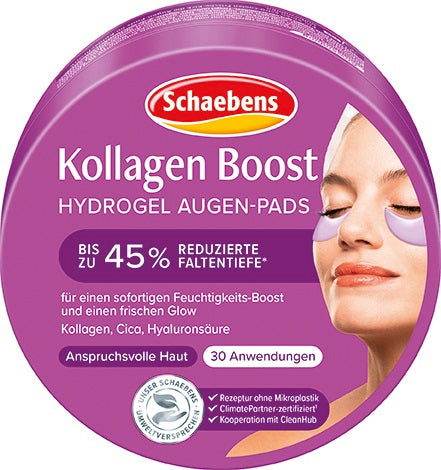 Schaebens Kollagen Boost Hydrogel Augenpads, 30 Anwendungen