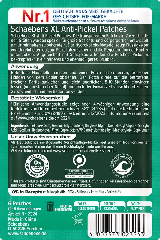 Schaebens Schaebens Anti Pickel Patches XL - 6 Stk. für schnelle Akne-Behandlung und Mitesser-Entfernung Gesundheit & Schönheit schaebens-shop