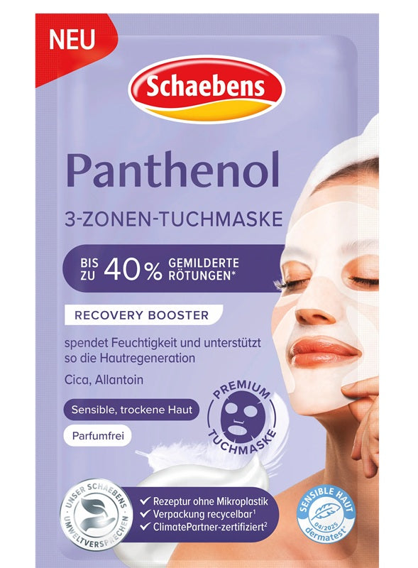 Schaebens Panthenol 3-Zonen Tuchmaske (Premium) Gesundheit & Schönheit schaebens-shop
