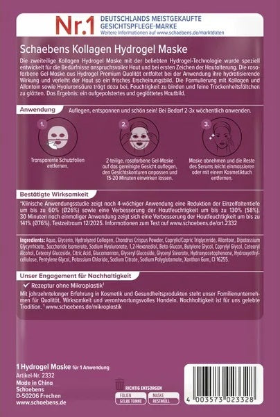 Schaebens Kollagen Hydrogel Premium Maske