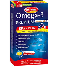 Lade das Bild in den Galerie-Viewer, Schaebens Omega-3 Premium Inhalt 70 Kapseln schaebens-shop
