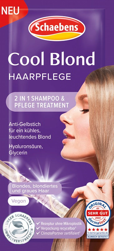 Schaebens Sonderedition 2in1 Shampoo & Haarpflege Cool Blond, 20ml Gesundheit & Schönheit schaebens-shop