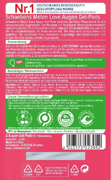 Schaebens Sonderedition Melon Love Augen Gel-Pads