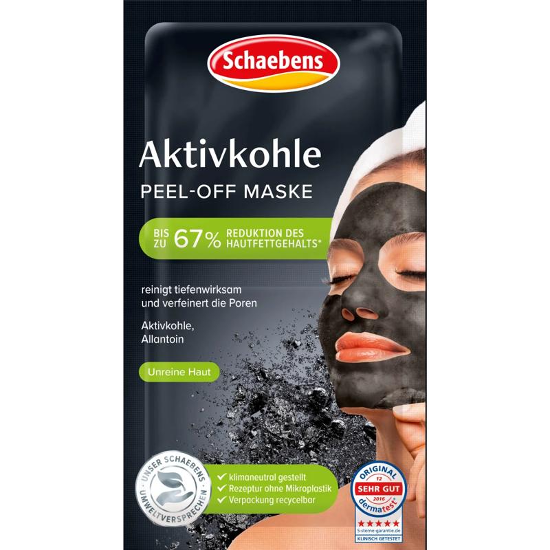 Schaebens Aktivkohle Peel-Off Maske Inhalt 2 x 8 ml