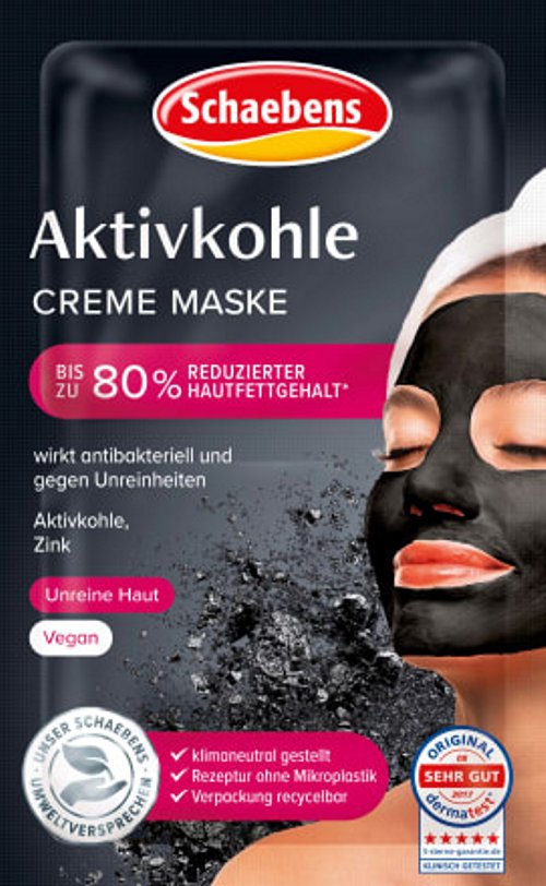 Schaebens Aktivkohle Creme Maske Inhalt 2 x 5 ml