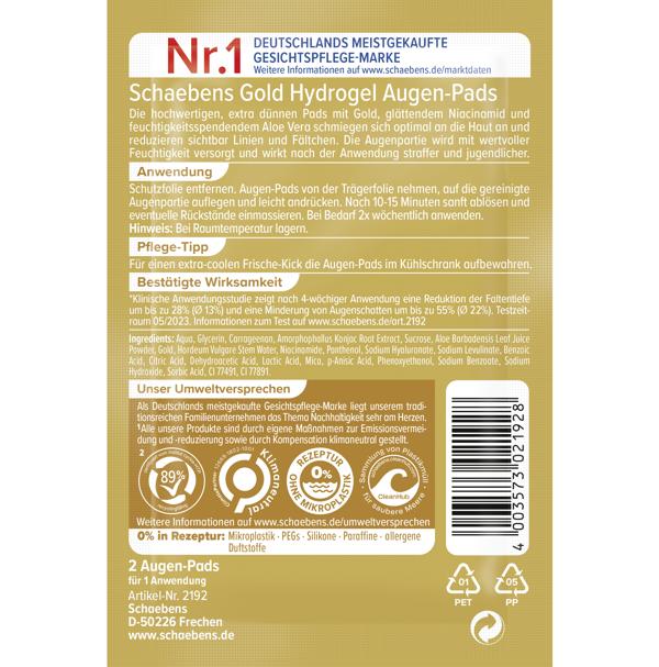 Schaebens GOLD Hydrogel Augen-Pads Gesundheit & Schönheit schaebens-shop