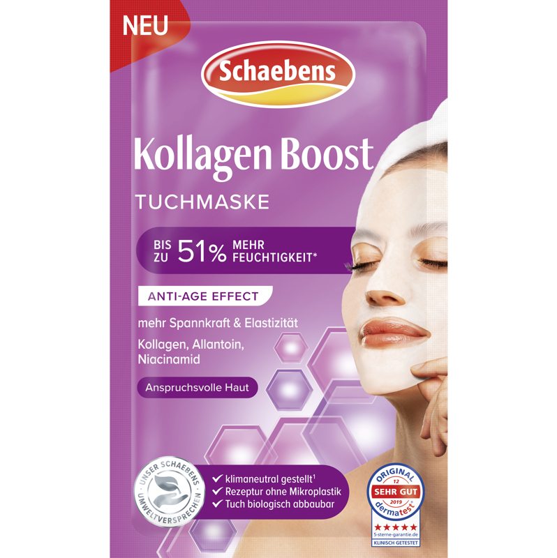 Schaebens Kollagen Boost Tuchmaske Gesundheit & Schönheit schaebens-shop