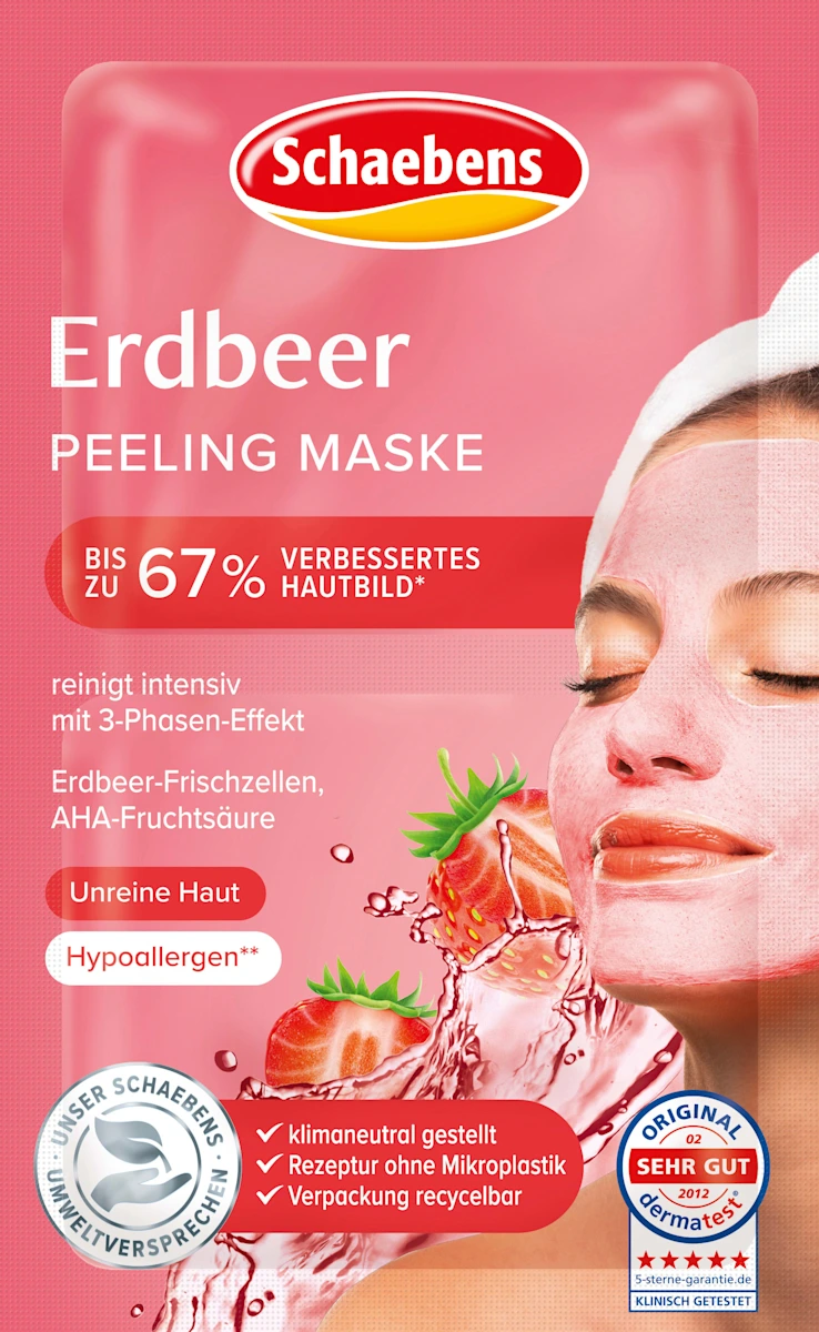 Schaebens Erdbeer Peeling Maske Inhalt 2 x 5 ml Gesundheit & Schönheit schaebens-shop