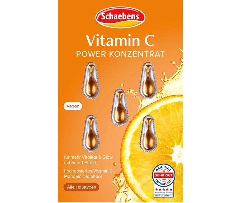 Schaebens Vitamin C Konzentrat - Intensivpflege für strahlende Haut, 5 Kapseln Gesundheit & Schönheit schaebens-shop