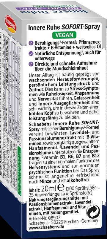 Schaebens Innere Ruhe Sofort-Spray 20ml Gesundheit & Schönheit schaebens-shop