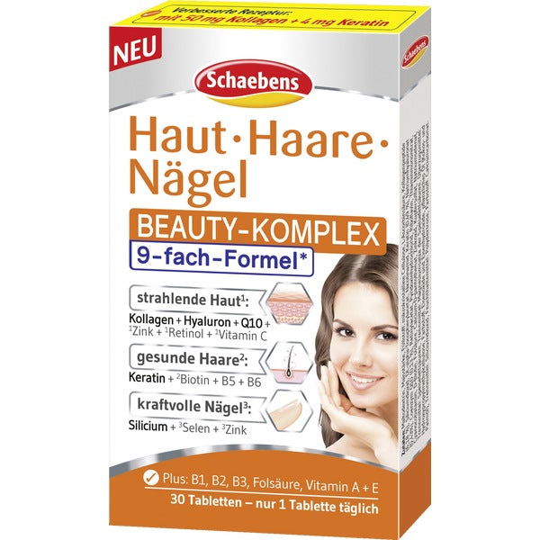 Schaebens Haut Haare Nägel Beauty-Komplex Inhalt 30 Stk. (24g)